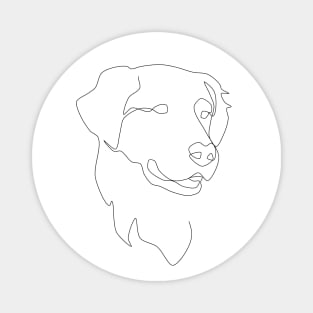 Golden Retriever Line Art Magnet